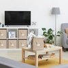 image:imageSimple Houseware 11Inch Cube Storage Bin with Braided Handles IvoryBeige