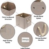 image:imageSimple Houseware 11Inch Cube Storage Bin with Braided Handles IvoryBeige