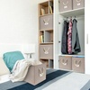 image:imageSimple Houseware 11Inch Cube Storage Bin with Braided Handles IvoryBeige