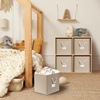 image:imageSimple Houseware 11Inch Cube Storage Bin with Braided Handles IvoryBeige