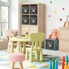 image:imageSimple Houseware 11Inch Cube Storage Bin with Braided Handles IvoryDark Gray