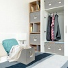 image:imageSimple Houseware 11Inch Cube Storage Bin with Braided Handles IvoryGray