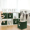 image:imageSimple Houseware 11Inch Cube Storage Bin with Braided Handles IvoryGreen