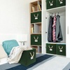 image:imageSimple Houseware 11Inch Cube Storage Bin with Braided Handles IvoryGreen