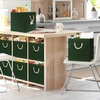 image:imageSimple Houseware 11Inch Cube Storage Bin with Braided Handles IvoryGreen