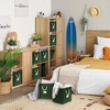 image:imageSimple Houseware 11Inch Cube Storage Bin with Braided Handles IvoryGreen