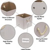image:imageSimple Houseware 11Inch Cube Storage Bin with Braided Handles IvoryIvory