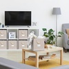 image:imageSimple Houseware 11Inch Cube Storage Bin with Braided Handles IvoryIvory