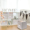 image:imageSimple Houseware 11Inch Cube Storage Bin with Braided Handles IvoryIvory
