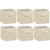 image:imageSimple Houseware 11Inch Foldable Cube Storage Bins Geometric Gray 6PackBeige