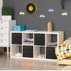 image:imageSimple Houseware 11Inch Foldable Cube Storage Bins Geometric Gray 6PackBlack