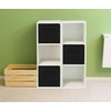 image:imageSimple Houseware 11Inch Foldable Cube Storage Bins Geometric Gray 6PackBlack