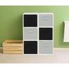image:imageSimple Houseware 11Inch Foldable Cube Storage Bins Geometric Gray 6PackBlack