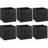 image:imageSimple Houseware 11Inch Foldable Cube Storage Bins Geometric Gray 6PackBlack