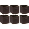 image:imageSimple Houseware 11Inch Foldable Cube Storage Bins Geometric Gray 6PackBrown