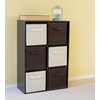 image:imageSimple Houseware 11Inch Foldable Cube Storage Bins Geometric Gray 6PackBrown
