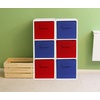 image:imageSimple Houseware 11Inch Foldable Cube Storage Bins Geometric Gray 6PackDark Blue