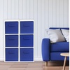image:imageSimple Houseware 11Inch Foldable Cube Storage Bins Geometric Gray 6PackDark Blue