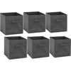 image:imageSimple Houseware 11Inch Foldable Cube Storage Bins Geometric Gray 6PackDark Grey