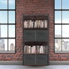 image:imageSimple Houseware 11Inch Foldable Cube Storage Bins Geometric Gray 6PackDark Grey