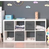 image:imageSimple Houseware 11Inch Foldable Cube Storage Bins Geometric Gray 6PackDark Grey