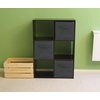 image:imageSimple Houseware 11Inch Foldable Cube Storage Bins Geometric Gray 6PackDark Grey