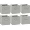 image:imageSimple Houseware 11Inch Foldable Cube Storage Bins Geometric Gray 6PackGray