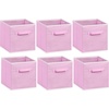 image:imageSimple Houseware 11Inch Foldable Cube Storage Bins Geometric Gray 6PackPink