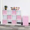 image:imageSimple Houseware 11Inch Foldable Cube Storage Bins Geometric Gray 6PackPink