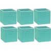 image:imageSimple Houseware 11Inch Foldable Cube Storage Bins Geometric Gray 6PackTurquoise