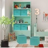 image:imageSimple Houseware 11Inch Foldable Cube Storage Bins Geometric Gray 6PackTurquoise