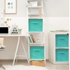 image:imageSimple Houseware 11Inch Foldable Cube Storage Bins Geometric Gray 6PackTurquoise