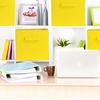 image:imageSimple Houseware 11Inch Foldable Cube Storage Bins Geometric Gray 6PackYellow