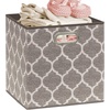 image:imageSimple Houseware 11Inch Foldable Cube Storage Bins with Handle Steel BlueBeige