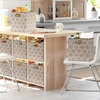 image:imageSimple Houseware 11Inch Foldable Cube Storage Bins with Handle Steel BlueBeige