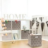 image:imageSimple Houseware 11Inch Foldable Cube Storage Bins with Handle Steel BlueBeige