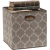 image:imageSimple Houseware 11Inch Foldable Cube Storage Bins with Handle Steel BlueBeige