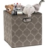 image:imageSimple Houseware 11Inch Foldable Cube Storage Bins with Handle Steel BlueBeige