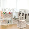 image:imageSimple Houseware 11Inch Foldable Cube Storage Bins with Handle Steel BlueBeige