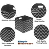 image:imageSimple Houseware 11Inch Foldable Cube Storage Bins with Handle Steel BlueBlack