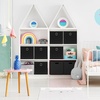 image:imageSimple Houseware 11Inch Foldable Cube Storage Bins with Handle Steel BlueBlack