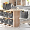 image:imageSimple Houseware 11Inch Foldable Cube Storage Bins with Handle Steel BlueBlack