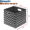 image:imageSimple Houseware 11Inch Foldable Cube Storage Bins with Handle Steel BlueBlack