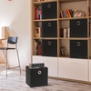 image:imageSimple Houseware 11Inch Foldable Cube Storage Bins with Handle Steel BlueBlack