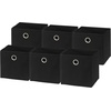 image:imageSimple Houseware 11Inch Foldable Cube Storage Bins with Handle Steel BlueBlack