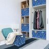 image:imageSimple Houseware 11Inch Foldable Cube Storage Bins with Handle Steel BlueBlue  Dinosaur