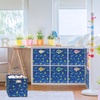 image:imageSimple Houseware 11Inch Foldable Cube Storage Bins with Handle Steel BlueBlue  Dinosaur
