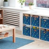 image:imageSimple Houseware 11Inch Foldable Cube Storage Bins with Handle Steel BlueBlue  Dinosaur