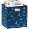 image:imageSimple Houseware 11Inch Foldable Cube Storage Bins with Handle Steel BlueBlue  Dinosaur