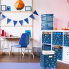 image:imageSimple Houseware 11Inch Foldable Cube Storage Bins with Handle Steel BlueBlue  Dinosaur